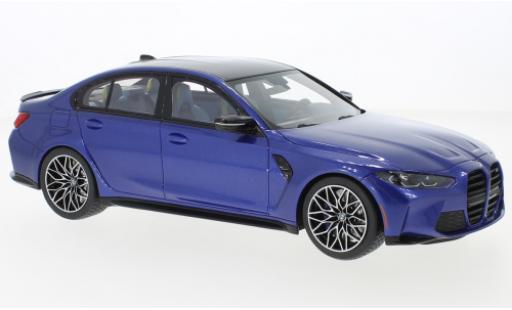 Miniature Bmw M3 1/18 Top Speed Competition (G80) metallise bleu 2021 Bmw M3 1/18 Top Speed Competition (G80) metallise bleu 2021 miniature