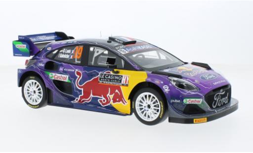Miniature Ford Puma 1/18 Top Speed Rally1 No.19 M-Sport World Rally Team Red Bull Rallye WM Rallye Monte Carlo 2022 Ford Puma 1/18 Top Speed Rally1 No.19 M-Sport World Rally Team Red Bull Rallye WM Rallye Monte Carlo 2022 miniature