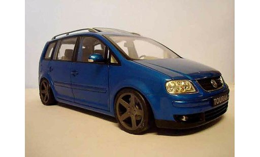 Volkswagen Touran Base 1/18 Shanghai Volkswagen bleu jantes noir miniature