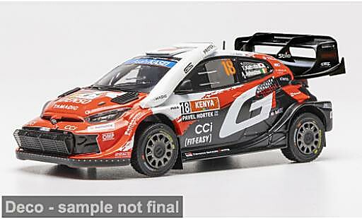 Coche miniatura Toyota Yaris 1/43 IXO GR Rally1 WRC Safari Rallye Kenia 2026 Gazoo Racing #18 T.Katsuta/A.Johnston 1:43
