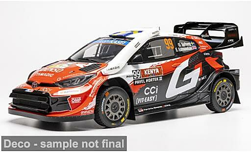 Coche miniatura Toyota Yaris 1/18 IXO GR Rally1 WRC Safari Rallye Kenia 2026 Gazoo Racing #99 O.Solberg/E.Edmondson 1:18
