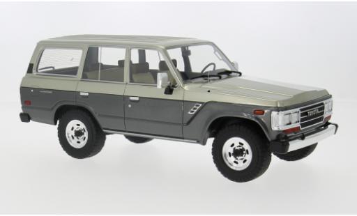 Toyota Land Cruiser 1/18 Lucky Step Models (J60) grise/grise 1987 1:18 miniature