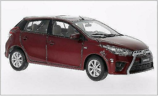 Toyota Yaris Base 1/18 Paudi metallise rouge 2014 miniature