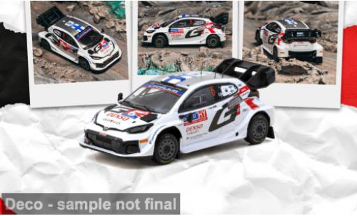 Miniature Toyota Yaris Rally1 Hybrid blanche WRC Rally Finland 2024 #5 S.Pajari 1/64 Tarmac Works