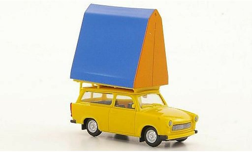Trabant 601 Universal 1/87 Herpa jaune avec toitzelt miniature