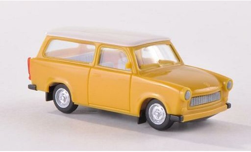 Trabant 601 Universal 1/87 Herpa jaune/blanche miniature