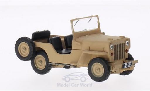 Miniature Jeep Willys 1/43 Triple 9 Collection CJ3B matt-beige 1953 Jeep Willys 1/43 Triple 9 Collection CJ3B matt-beige 1953 miniature