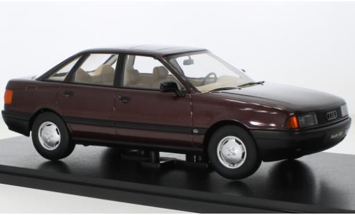 Audi 80 1/18 Triple 9 Collection (B3) metallise rouge foncé 1989 miniature