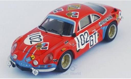 Miniature Alpine A110 1/43 Trofeu Renault No.102 Deutsche Renault Automobile 1000 Km Nürburgring 1971 K.Lübbering/H.Klauke Alpine A110 1/43 Trofeu Renault No.102 Deutsche Renault Automobile 1000 Km Nürburgring 1971 K.Lübbering/H.Klauke miniature