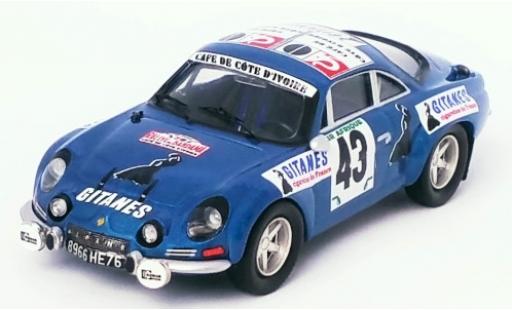 Miniature Alpine A110 1/43 Trofeu Renault No.43 Gitanes Rallye Bandama 1974 S.Mehta/M.Doughty Alpine A110 1/43 Trofeu Renault No.43 Gitanes Rallye Bandama 1974 S.Mehta/M.Doughty miniature