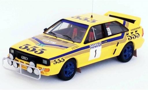 Miniature Audi Quattro 1/43 Trofeu quattro No.1 555 Rallye Hong Kong - Peking 1986 S.Blomqvist/B.Berglund Audi Quattro 1/43 Trofeu quattro No.1 555 Rallye Hong Kong - Peking 1986 S.Blomqvist/B.Berglund miniature