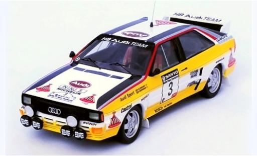 Miniature Audi Quattro 1/43 Trofeu No.3 HB Team HB Rallye New Zealand 1984 S.Blomqvist/B.Cederberg Audi Quattro 1/43 Trofeu No.3 HB Team HB Rallye New Zealand 1984 S.Blomqvist/B.Cederberg miniature