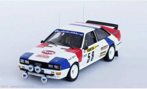 Miniature Audi Quattro 1/43 Trofeu quattro Rally Monte Carlo 1983 #58 1:43 Audi Quattro 1/43 Trofeu quattro Rally Monte Carlo 1983 #58 1:43 miniature