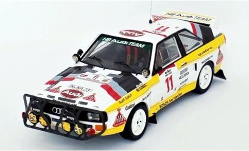 Miniature Audi Sport Quattro 1/43 Trofeu Sport quattro No.11 HB Team HB Rallye WM Safari Rallye 1985 S.Blomqvist/B.Cederberg Audi Sport Quattro 1/43 Trofeu Sport quattro No.11 HB Team HB Rallye WM Safari Rallye 1985 S.Blomqvist/B.Cederberg miniature