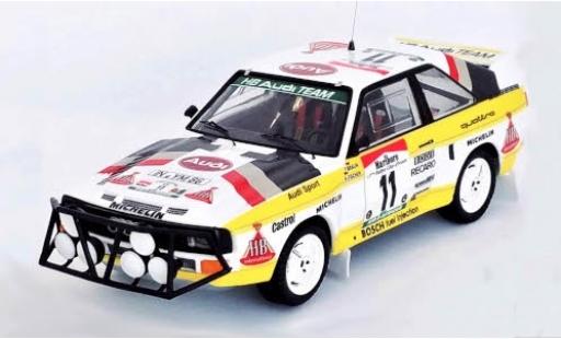 Miniature Audi Sport Quattro 1/43 Trofeu Sport quattro No.11 HB Team Rallye WM Rally Bandama 1985 F.Braun/A.Fischer Audi Sport Quattro 1/43 Trofeu Sport quattro No.11 HB Team Rallye WM Rally Bandama 1985 F.Braun/A.Fischer miniature