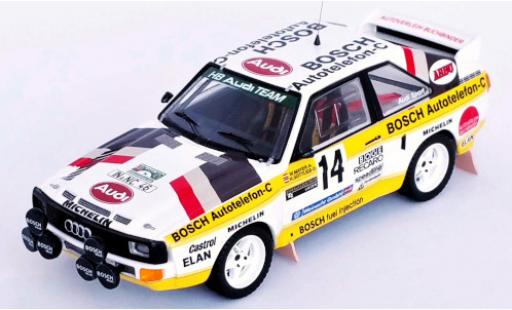 Miniature Audi Sport Quattro 1/43 Trofeu Sport quattro No.14 Bosch Internationale Steiermark Rallye 1985 W.Mayer/H.Gottlieb Audi Sport Quattro 1/43 Trofeu Sport quattro No.14 Bosch Internationale Steiermark Rallye 1985 W.Mayer/H.Gottlieb miniature