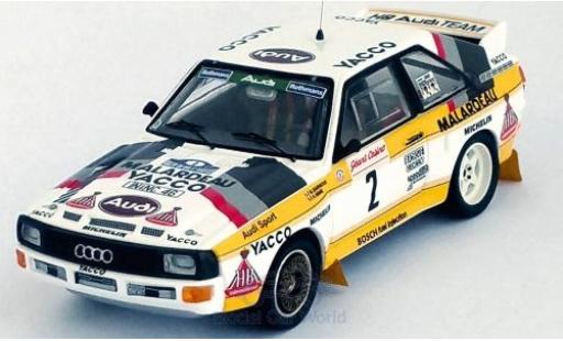 Miniature Audi Sport Quattro 1/43 Trofeu Sport quattro No.2 HB Team Rallye du Var 1984 B.Darniche/A.Mahe Audi Sport Quattro 1/43 Trofeu Sport quattro No.2 HB Team Rallye du Var 1984 B.Darniche/A.Mahe miniature