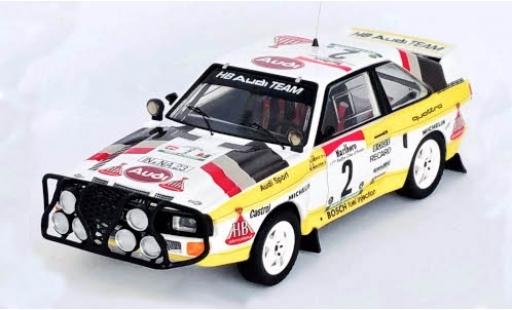 Miniature Audi Sport Quattro 1/43 Trofeu Sport quattro No.2 HB Team Rallye WM Rally Bandama 1985 M.Mouton/A.Hertz Audi Sport Quattro 1/43 Trofeu Sport quattro No.2 HB Team Rallye WM Rally Bandama 1985 M.Mouton/A.Hertz miniature