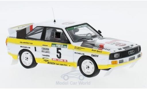 Miniature Audi Sport Quattro 1/43 Trofeu Sport quattro No.5 HB Rallye WM Rallye Portugal 1985 mit Decals W.Röhrl/C.Geistdörfer Audi Sport Quattro 1/43 Trofeu Sport quattro No.5 HB Rallye WM Rallye Portugal 1985 mit Decals W.Röhrl/C.Geistdörfer miniature
