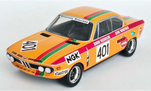 Bmw 2800 1/43 Trofeu CS No.401 Roskilde Ring 1972 J.Winther miniature