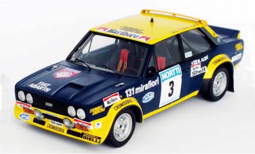 Miniature Fiat 131 1/43 Trofeu Abarth No.3 Rallye WM 1000 Lakes Rally 1976 M.Alen/I.Kivimäki Fiat 131 1/43 Trofeu Abarth No.3 Rallye WM 1000 Lakes Rally 1976 M.Alen/I.Kivimäki miniature