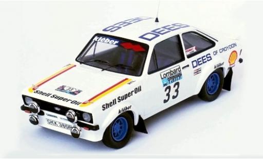Ford Escort 1/43 Trofeu MK II RS 1800 RHD No.33 Dees of Croydon Rallye WM RAC Rallye 1980 T.Brise/P.Short miniature