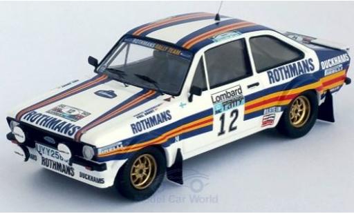 Miniature Ford Escort 1/43 Trofeu MK II RS No.12 Rothmans Rally Team Rothmans Rallye WM RAC Rallye 1981 P.Airikkala/P.Short Ford Escort 1/43 Trofeu MK II RS No.12 Rothmans Rally Team Rothmans Rallye WM RAC Rallye 1981 P.Airikkala/P.Short miniature