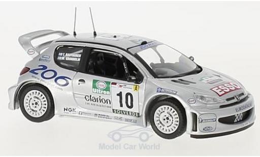 Miniature Peugeot 206 WRC 1/43 Trofeu WRC No.10 Rallye WM Rallye Portugal 2000 M.Grönholm/T.Rautiainen Peugeot 206 WRC 1/43 Trofeu WRC No.10 Rallye WM Rallye Portugal 2000 M.Grönholm/T.Rautiainen miniature