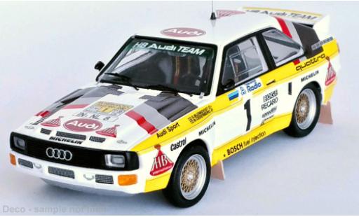 Miniature Audi Sport Quattro 1/43 Trofeu Sport quattro No.1 HB Rallye WM Rallye Schweden 1985 Audi Sport Quattro 1/43 Trofeu Sport quattro No.1 HB Rallye WM Rallye Schweden 1985 miniature