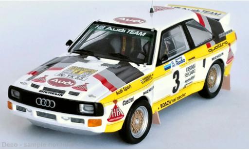 Miniature Audi Sport Quattro 1/43 Trofeu Sport quattro No.3 HB Rallye WM Rallye Schweden 1985 Audi Sport Quattro 1/43 Trofeu Sport quattro No.3 HB Rallye WM Rallye Schweden 1985 miniature