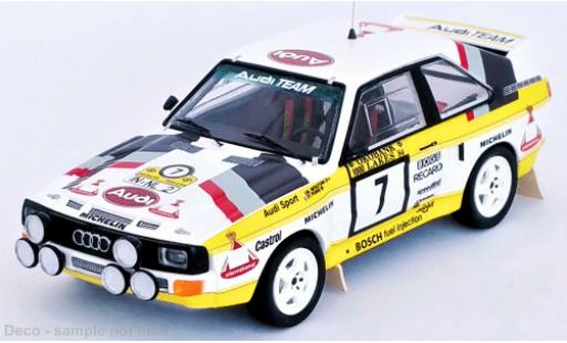 Miniature Audi Sport Quattro 1/43 Trofeu Sport quattro No.7 Team Rallye WM 1000 Lakes Rallye 1984 Audi Sport Quattro 1/43 Trofeu Sport quattro No.7 Team Rallye WM 1000 Lakes Rallye 1984 miniature