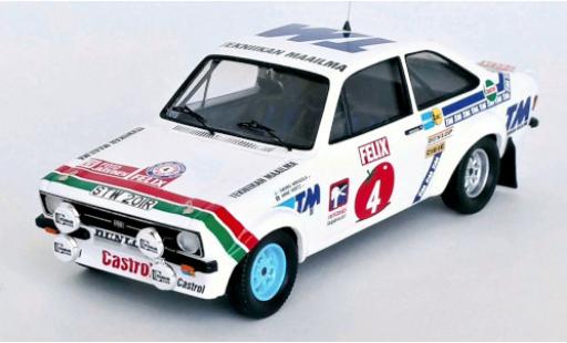 Ford Escort 1/43 Trofeu Mk II RS 1800 No.4 Rallye WM 1000 Lakes Rallye 1978 miniature