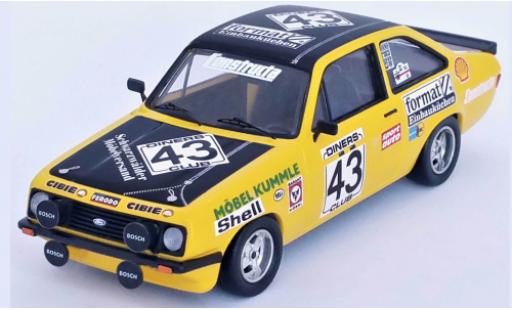 Ford Escort 1/43 Trofeu MK II RS 2000 No.43 H.Kummle 1980 miniature