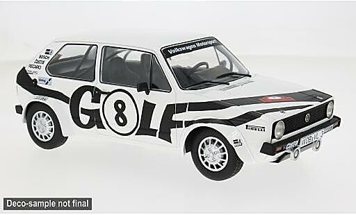 Miniature Volkswagen Golf I Gr.2 Rally Hunsr&Atilde;&frac14;ck 1979 #8 H.Bohne/P.Diekmann 1/18 MCG