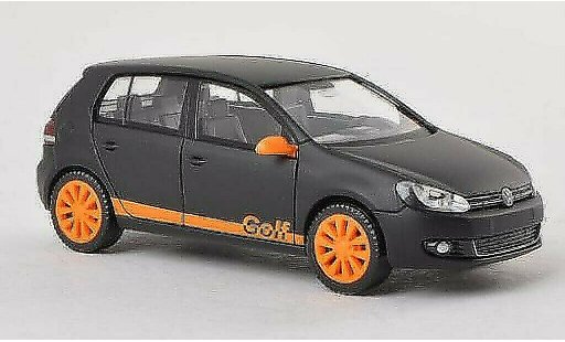 Volkswagen Golf Base 1/87 Wiking matnoire/orange miniature
