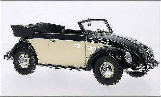 Volkswagen Kafer Cabriolet 1/18 Minichamps 1200 noire/beige 1949 miniature