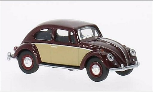 Volkswagen Kafer Base 1/64 Schuco 1500 rouge/beige 1960 miniature