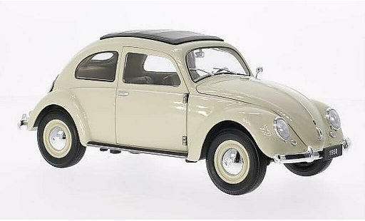 Volkswagen Kafer Base 1/18 Welly Brezelfenster beige 1950 miniature