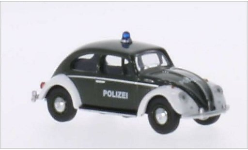 Volkswagen Kafer Base 1/64 Schuco verte/blanche Police miniature