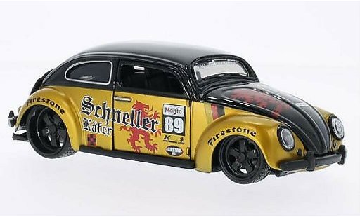 Volkswagen Kafer Base 1/24 Maisto No.89 Schneller noire/gold miniature