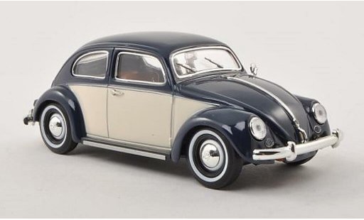 Volkswagen Kafer Base 1/32 Schuco Ovali bleu/beige miniature