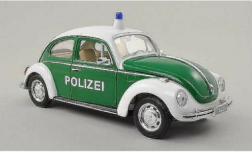 Volkswagen Kafer Base 1/24 Welly Police verte/blanche 1972 miniature