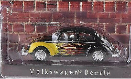 Volkswagen Kafer Base 1/64 Greenlight noire avec Flammendekor miniature