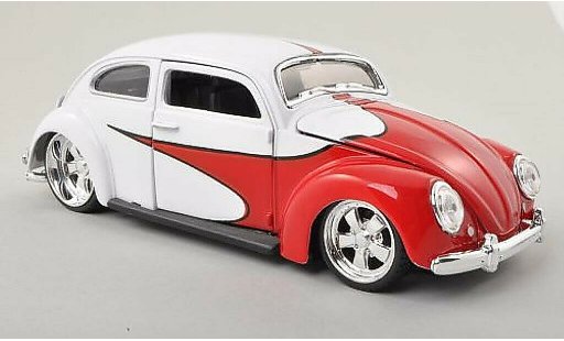 Volkswagen Kafer Base 1/24 Maisto Tuning rouge/blanche miniature