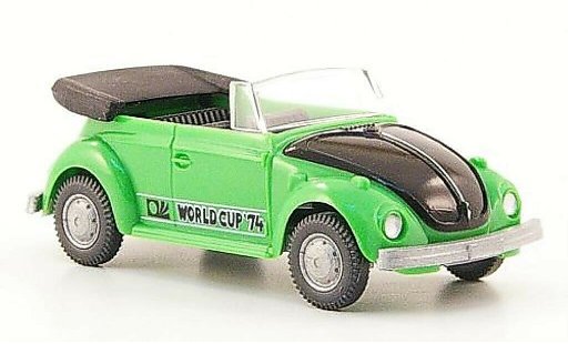 Volkswagen Kafer Cabriolet 1/87 Wiking World Cup Cabrio verte/noire 1974 miniature