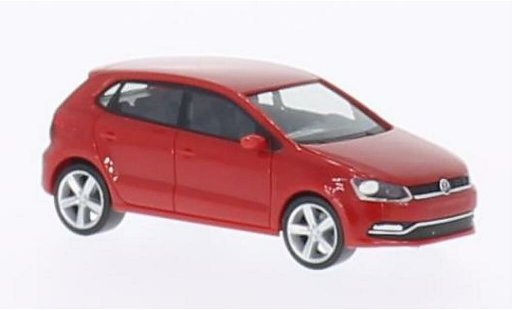 Volkswagen Polo Base 1/87 Herpa (6C) rouge 5-Turer 2014 miniature