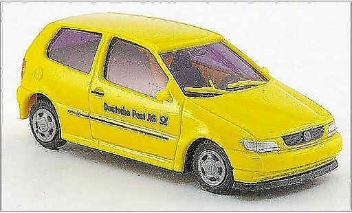 Volkswagen Polo Base 1/87 AWM jaune Deutsche Post 1995 miniature