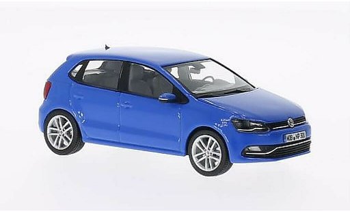 Volkswagen Polo Base 1/43 Herpa V (6C) bleu 5-Turer 2014 miniature