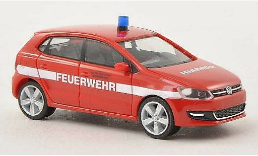 Volkswagen Polo Base 1/87 Herpa V (6R) Pompiers Frankfurt 5-Turer miniature