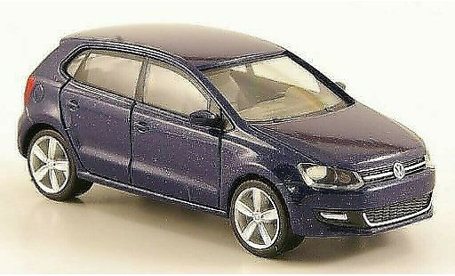 Volkswagen Polo Base 1/87 Herpa V bleu 5-turig miniature